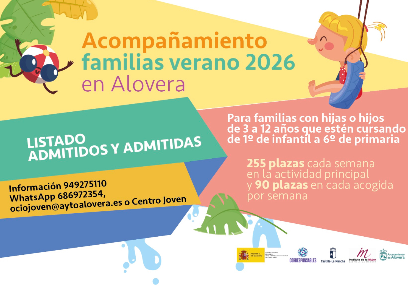Listado de admitidos y admitidas al acompañamiento de verano