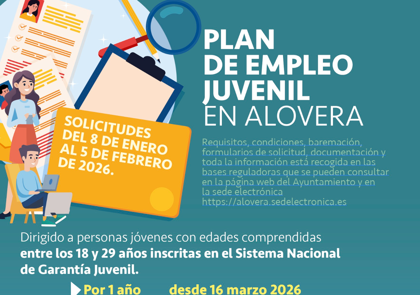 Plan de empleo juvenil en Alovera